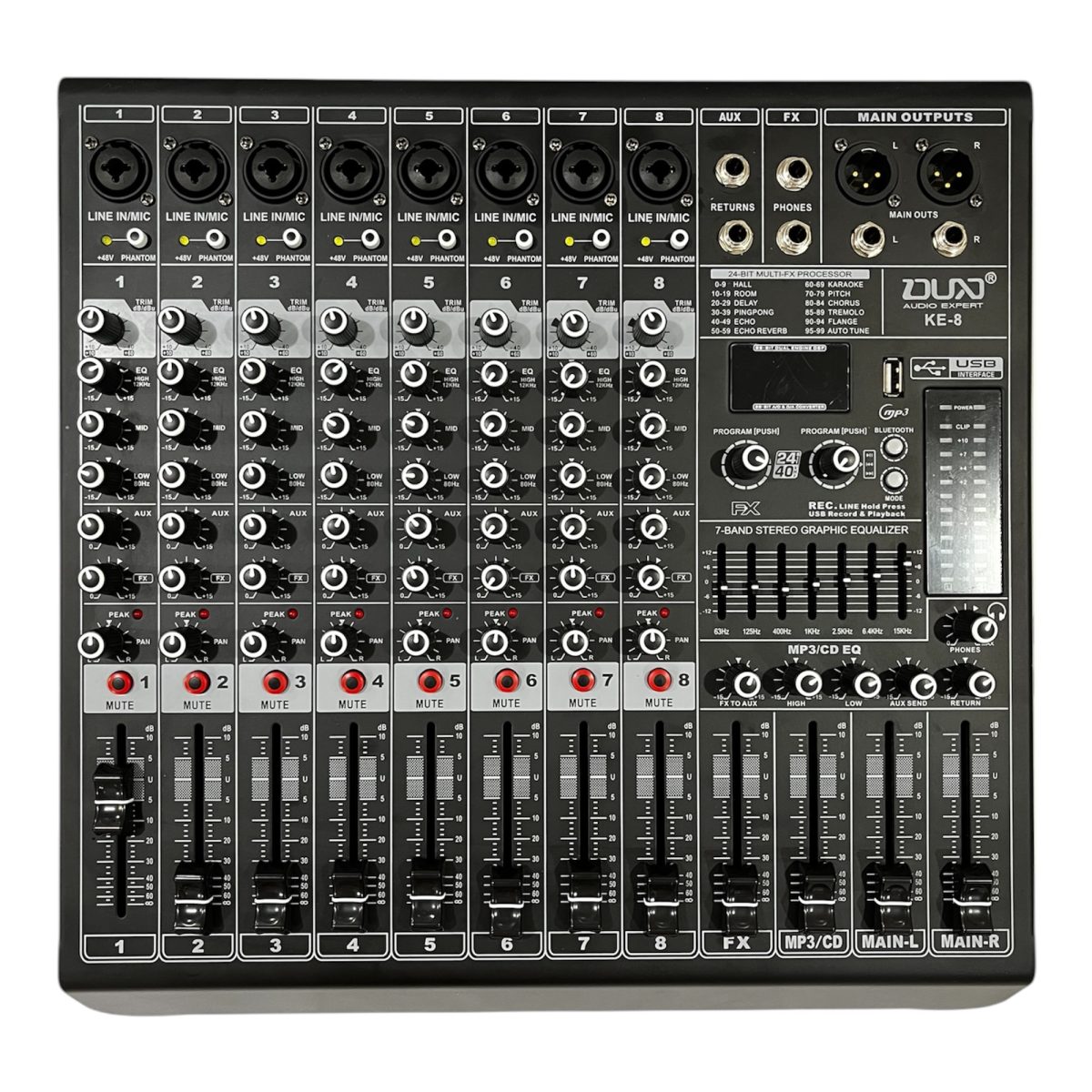 🎛️میکسر صوتی Dux مدل KE-8 | کنترل صدای حرفه‌ای با قیمت اقتصادی